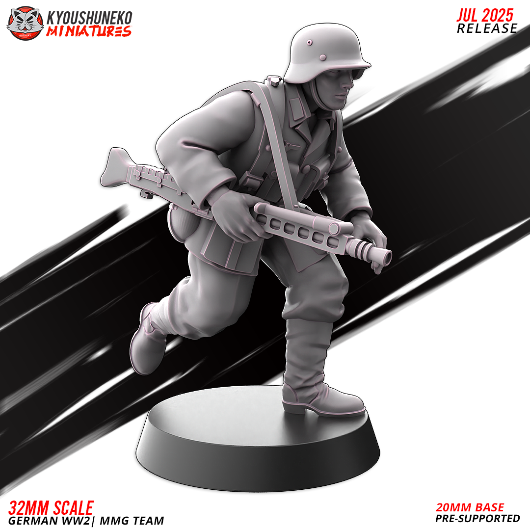 german ww2 | mmg team, kyoushuneko miniatures