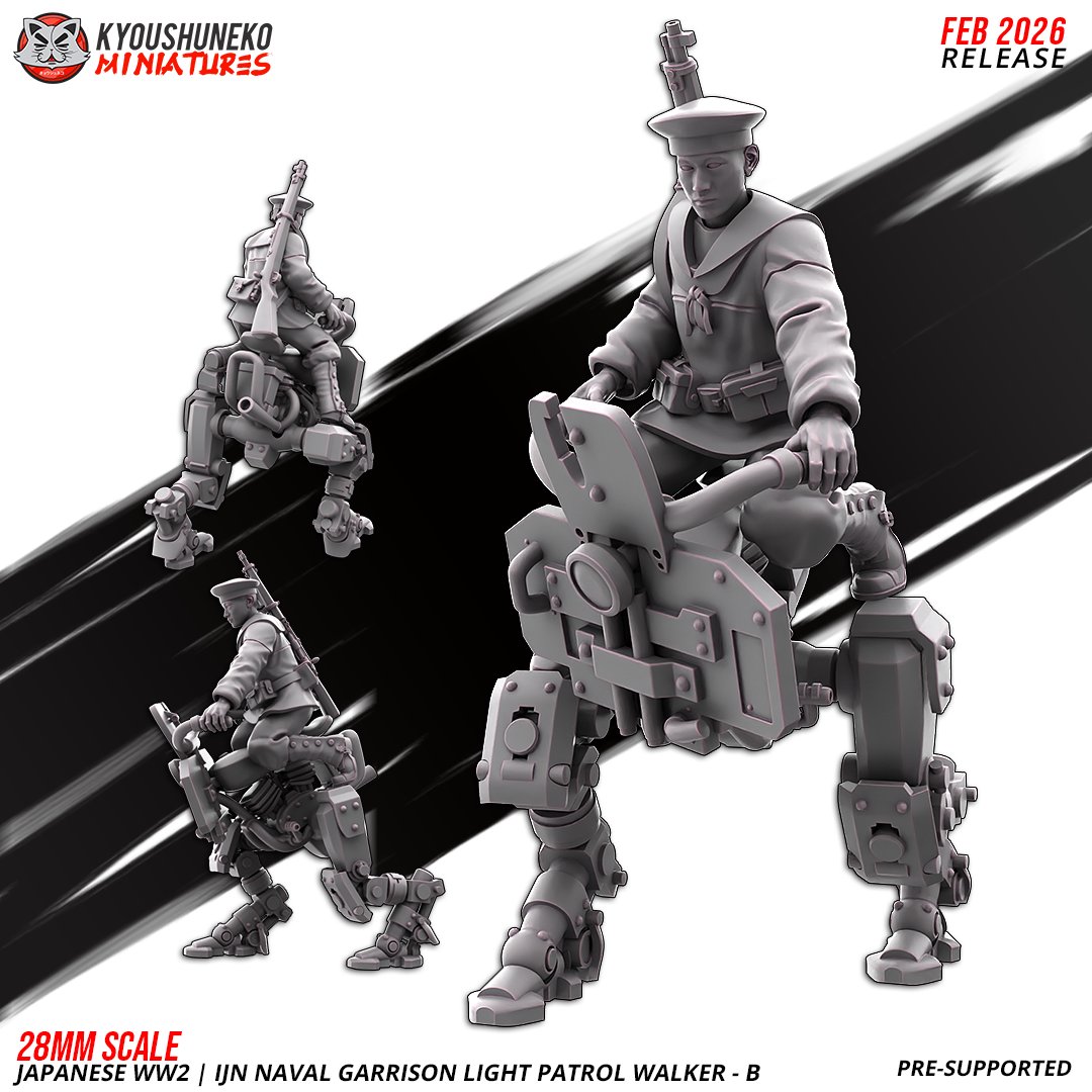 ijn naval garrison light patrol walker a | japanese weird war ww2, kyoushuneko miniatures (copy)