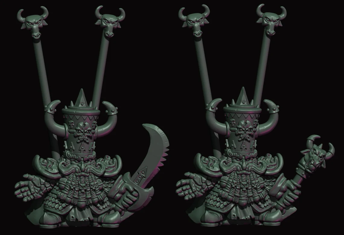 evil dwarf lord herzuul, fabelzel miniatures