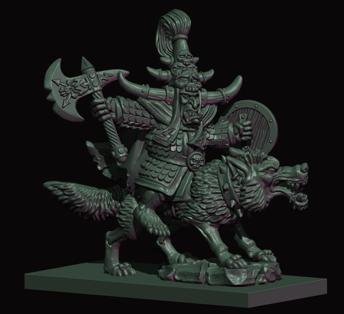 evil dwarf bull centaur chief, fabelzel miniatures (copy)