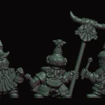 evil dwarf warrior command group, fabelzel miniatures