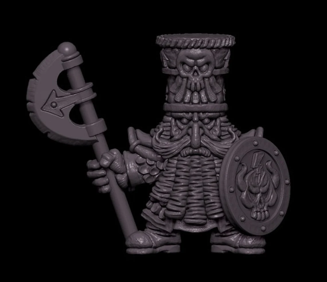 evil dwarf warrior (halberd and shield), fabelzel miniatures (copy)