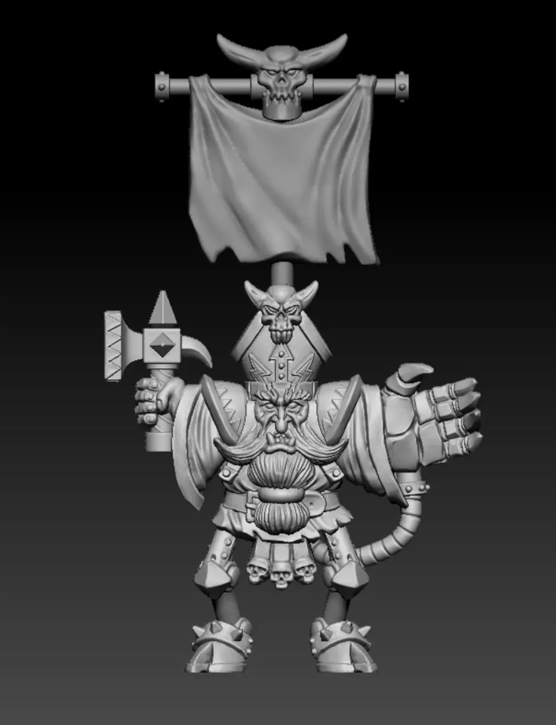 evil dwarf bull sorceror, fabelzel miniatures (copy)