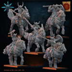 barbarian horsemen with bows, warriors of the dark gods, lost kingdom (copy)