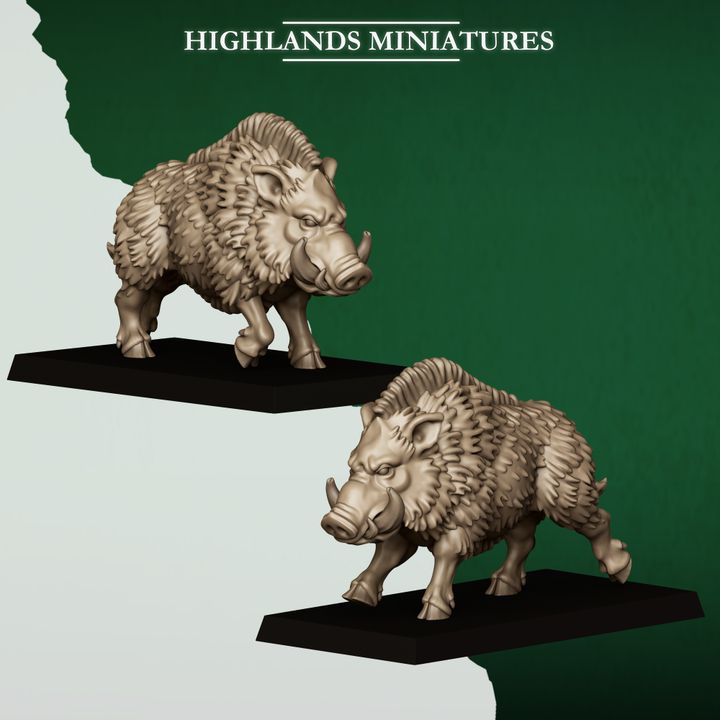feral animals and beastamers, feral elves | highlands miniatures