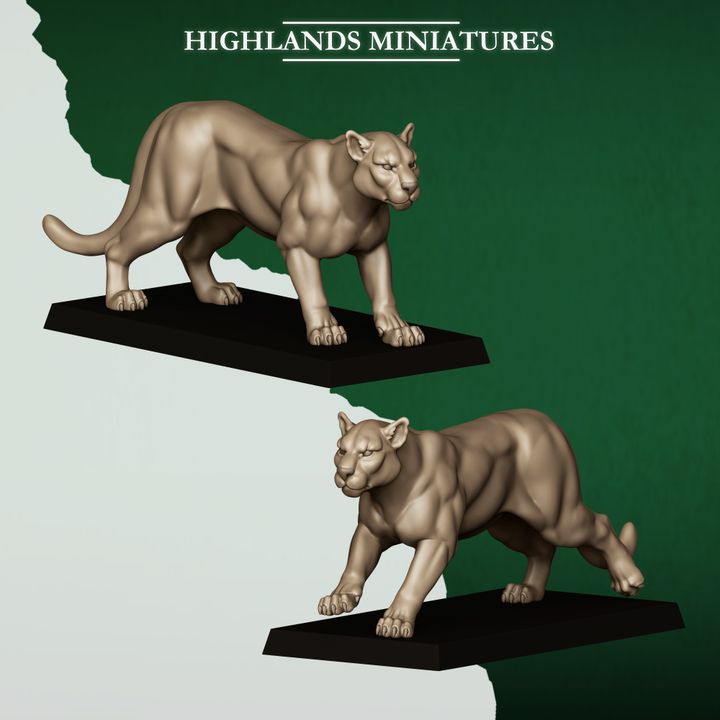 feral animals and beastamers, feral elves | highlands miniatures