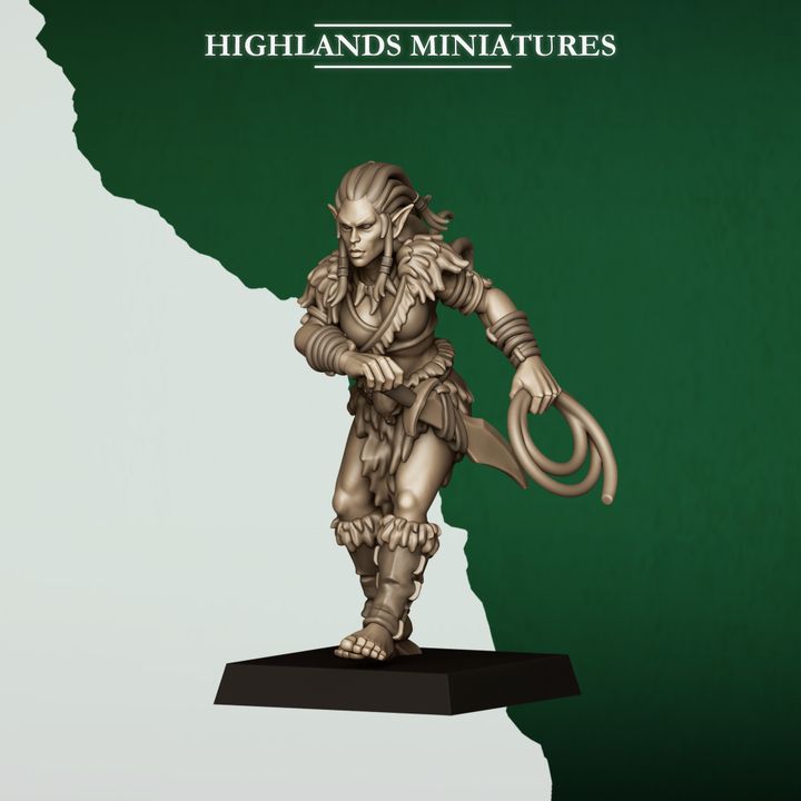 feral animals and beastamers, feral elves | highlands miniatures