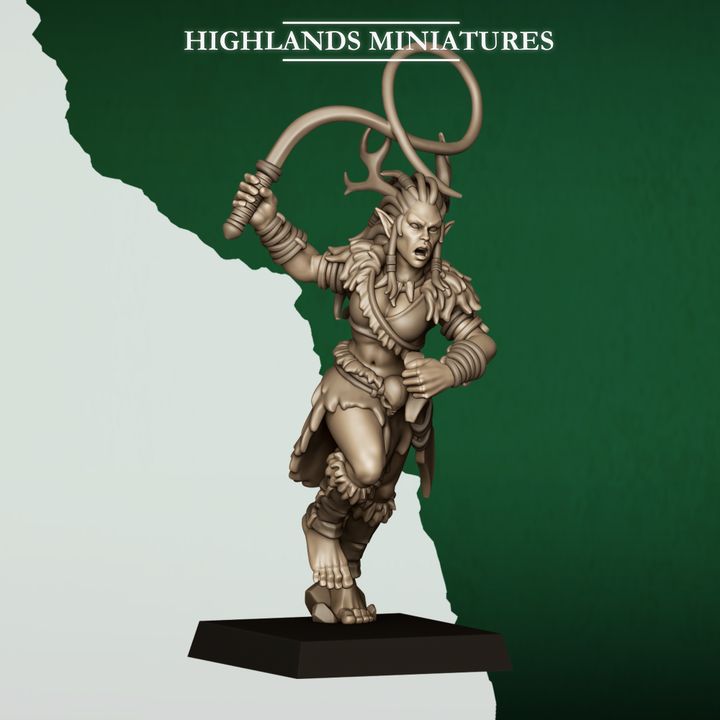 feral animals and beastamers, feral elves | highlands miniatures