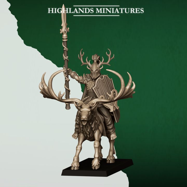 feral elf battle standard bearer, feral elves | highlands miniatures (copy)