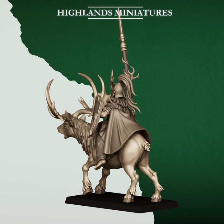 feral elf battle standard bearer, feral elves | highlands miniatures (copy)