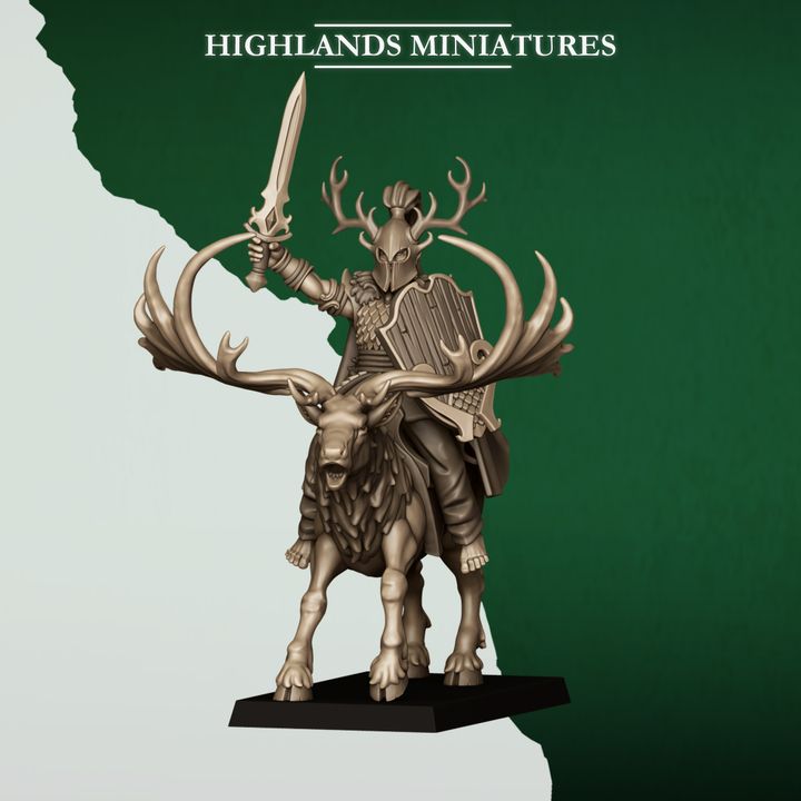 feral elf battle standard bearer, feral elves | highlands miniatures (copy)