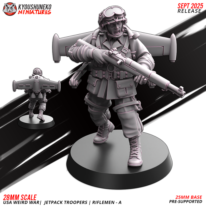 smg team | jetpack troopers | usa weird war, kyoushuneko miniatures (copy)