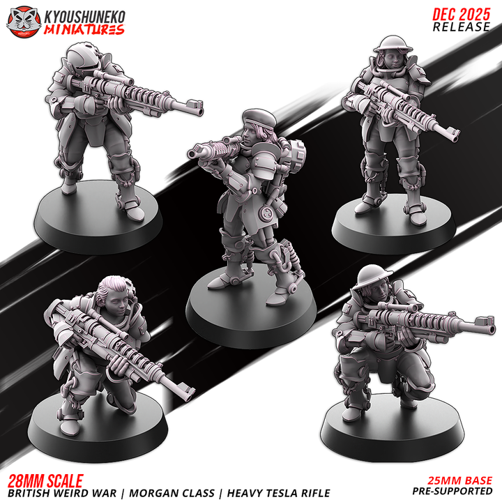 Heavy Tesla Rifleteam | morgan class | british weird war, kyoushuneko miniatures (copy)