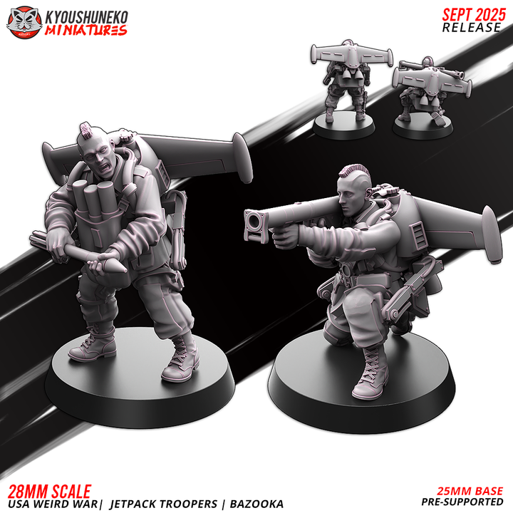 bazooka team | jetpack troopers | usa weird war, kyoushuneko miniatures