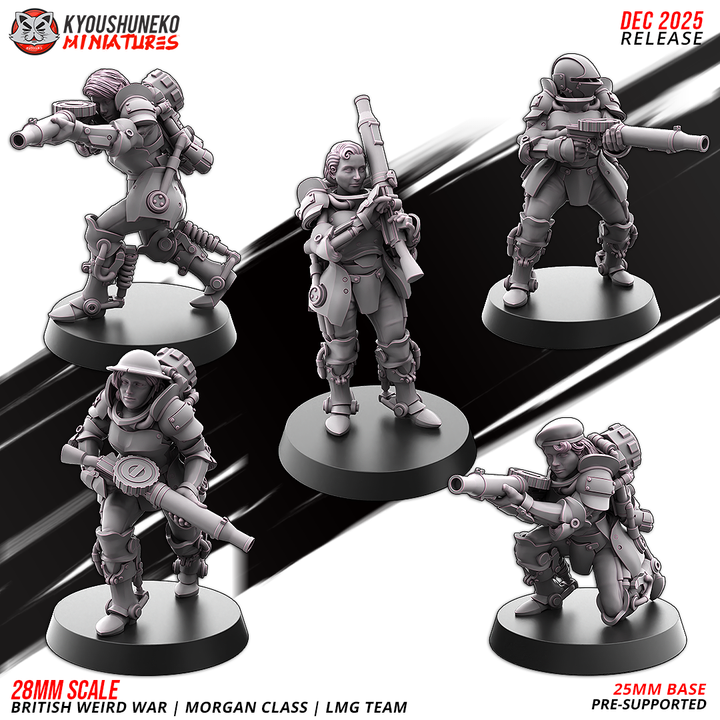 LMG team | morgan class | british weird war, kyoushuneko miniatures (copy) (copy)