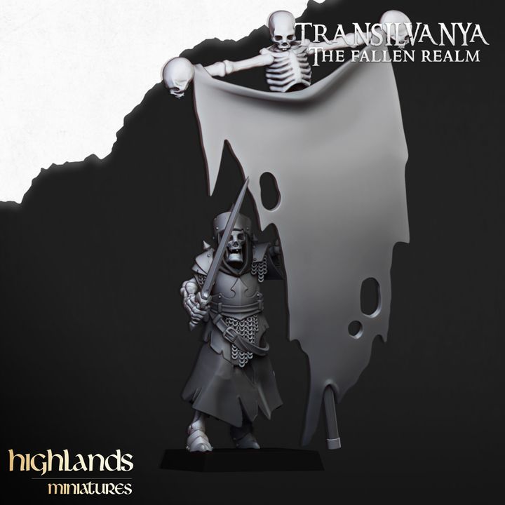 skeletal guard, transylvania the fallen realm highlands miniatures