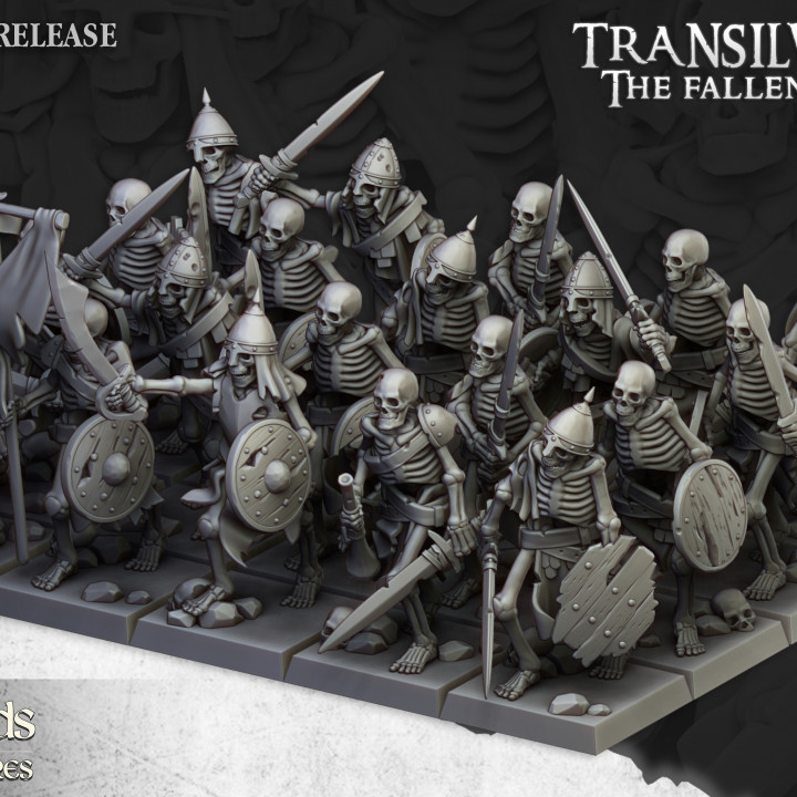 skeleton warriors unit , transylvania the fallen realm highlands miniatures (copy)
