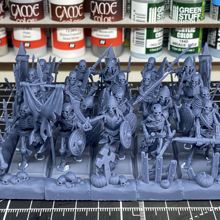 skeletal guard, transylvania the fallen realm highlands miniatures