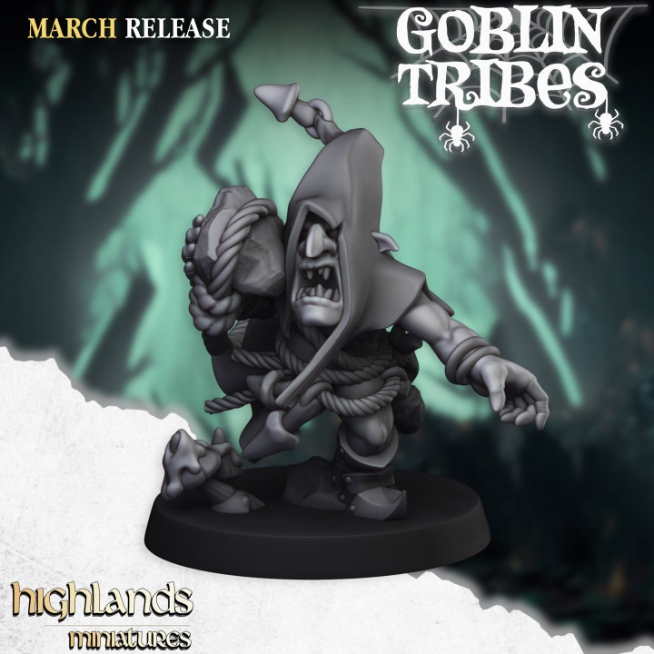 swamp goblins stonethrowers, swamp goblins highlands miniatures