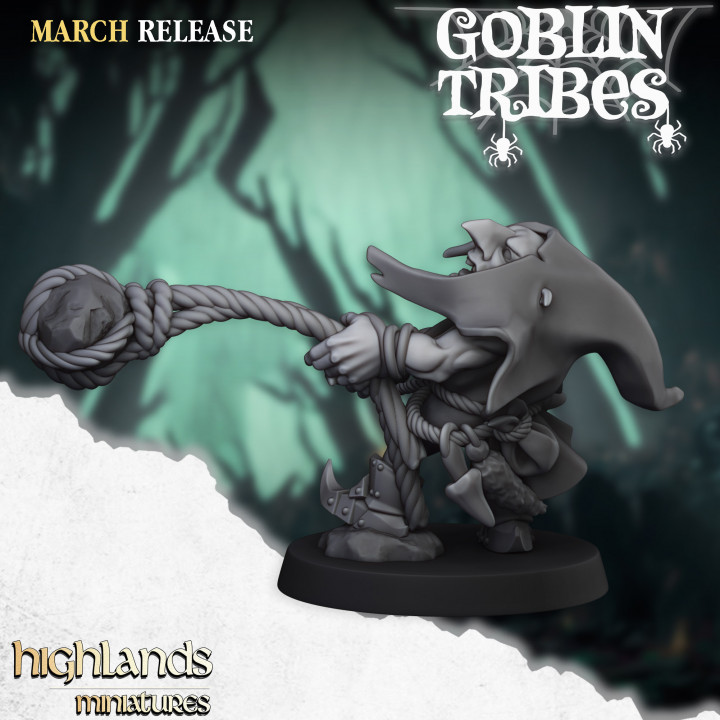 swamp goblins stonethrowers, swamp goblins highlands miniatures