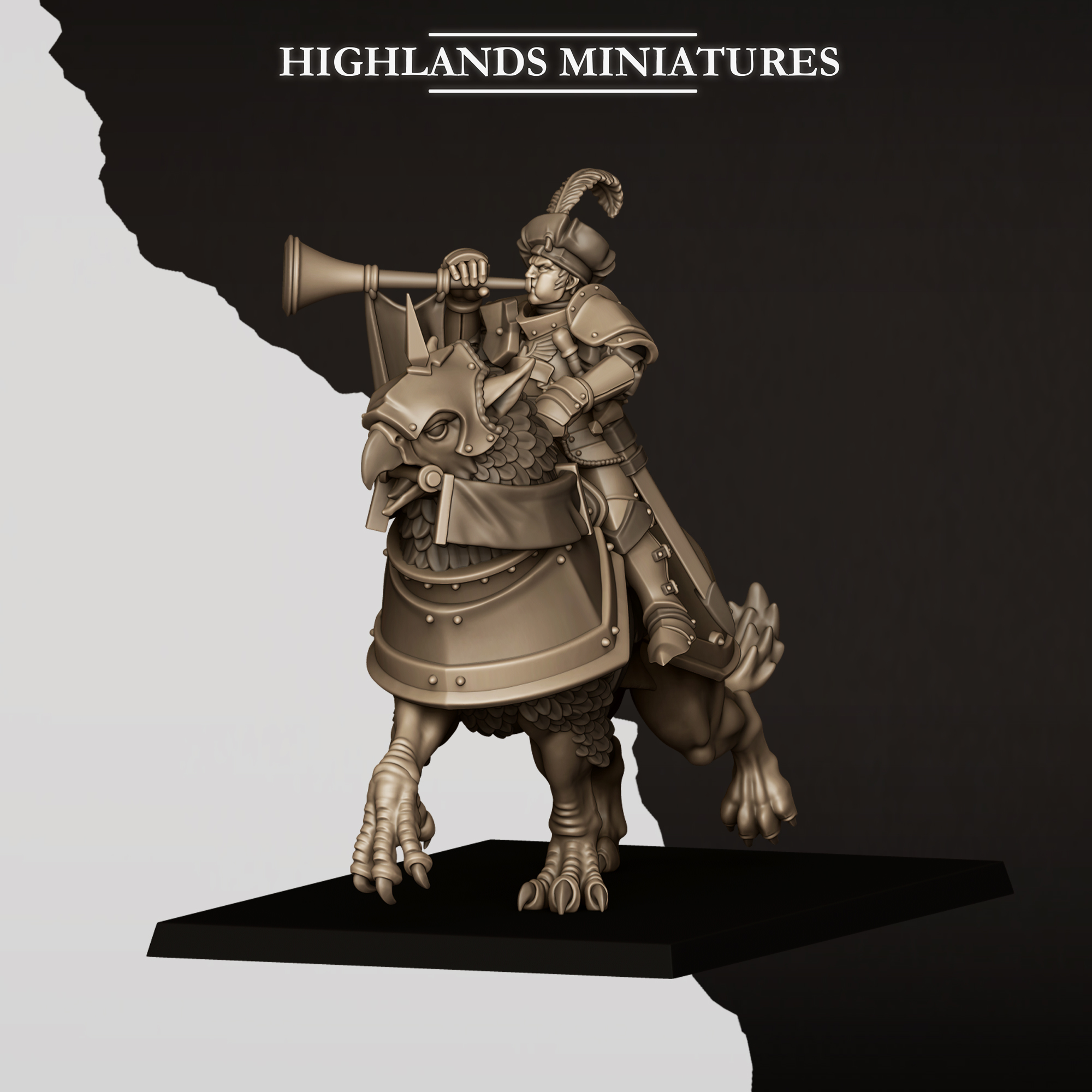 sunland wingless gryphons knights with poleaxes and lances, sunland highland miniatures