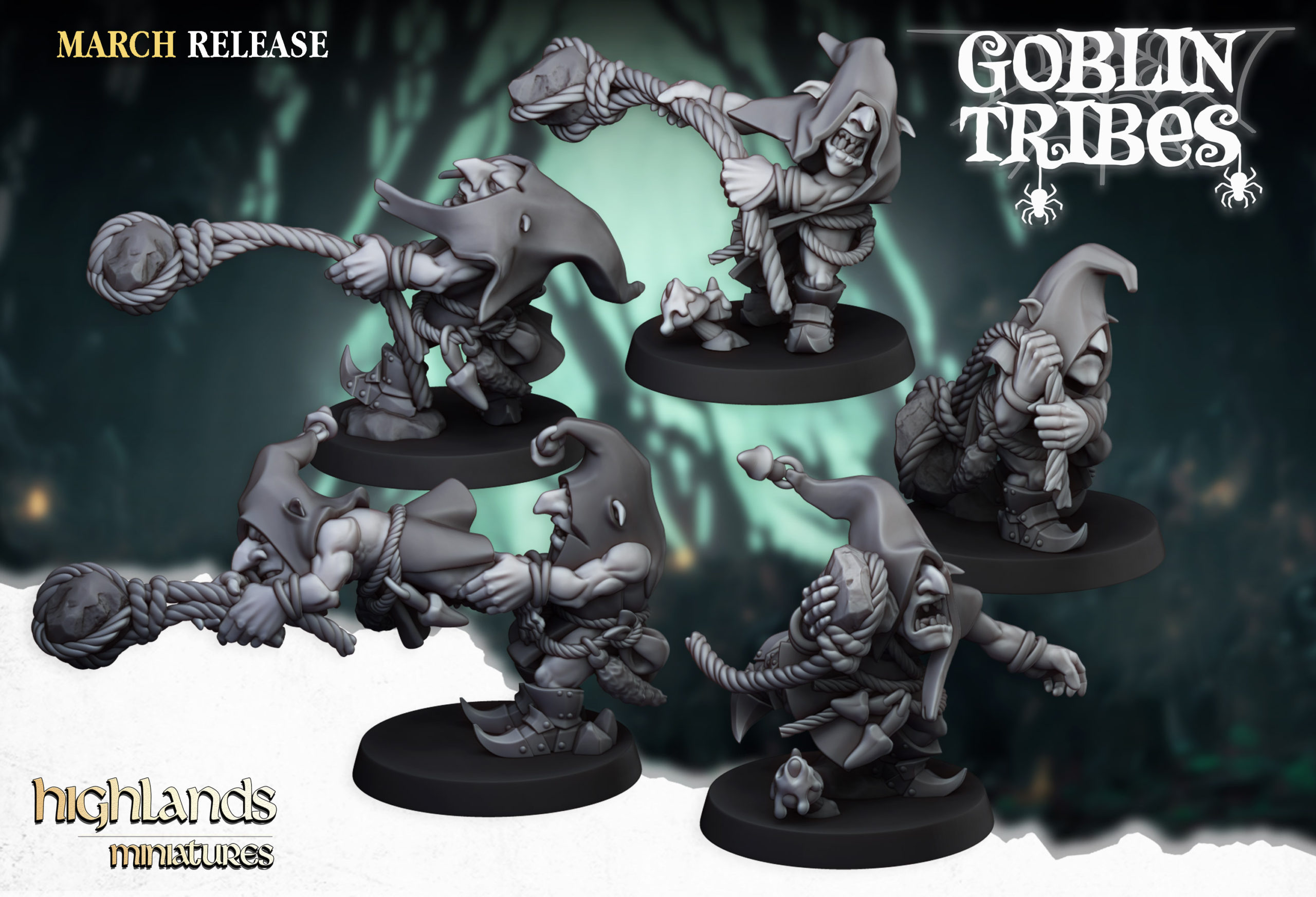 cave goblin fanatics unit, swampo goblins highlands miniatures