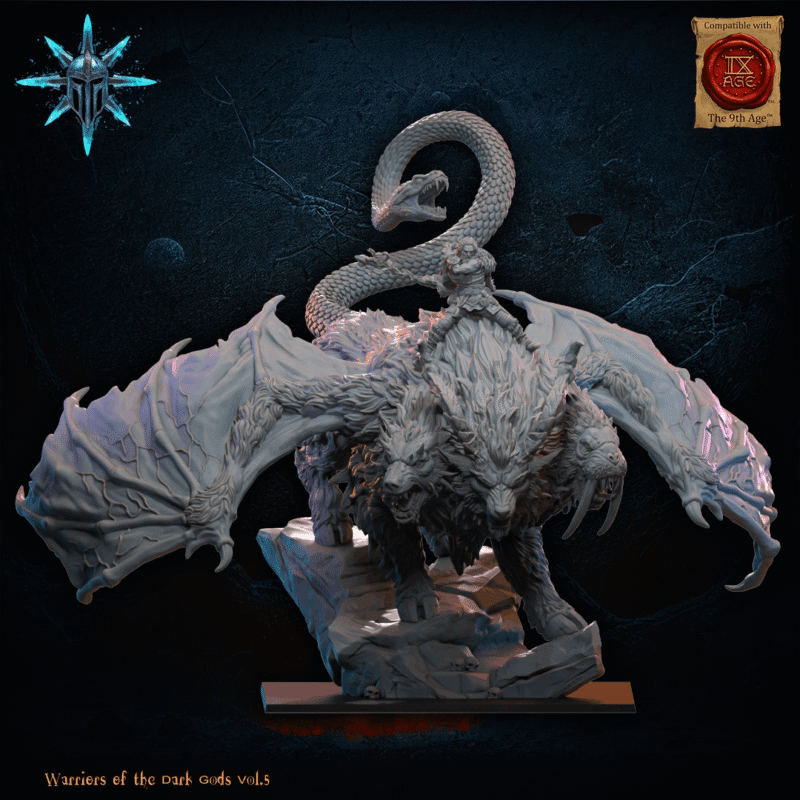 Barbarian Druid on Chimera, Warriors of the Dark Gods, Lost Kingdom