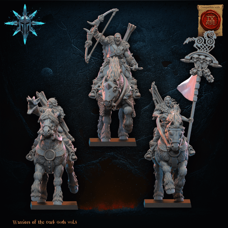barbarian horsemen with bows, lust warriors, lost kingdom (copy)