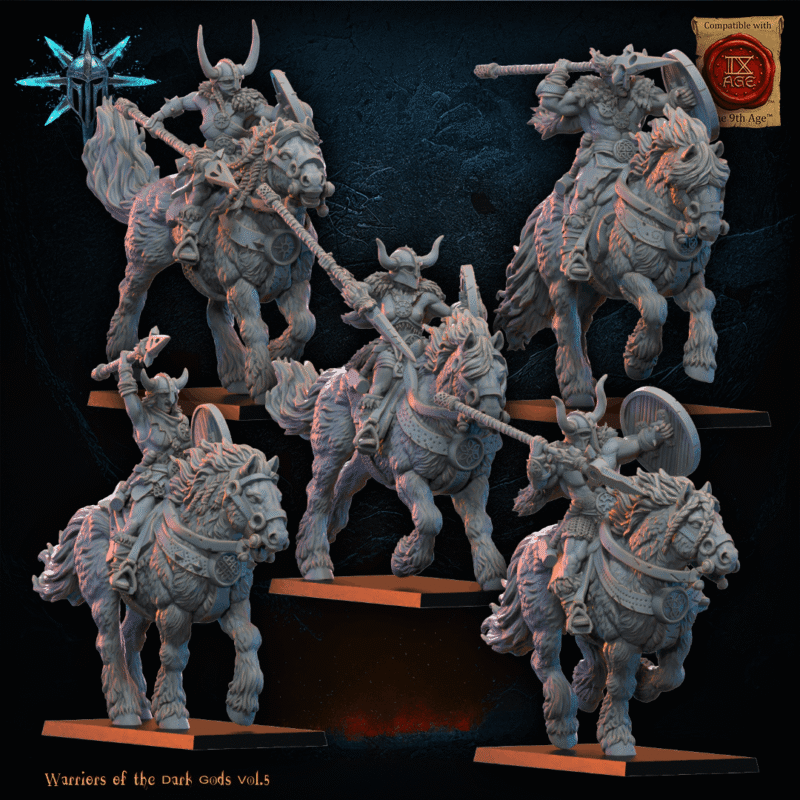 barbarian horsemen with bows, warriors of the dark gods, lost kingdom (copy)