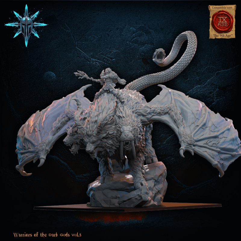 Barbarian Druid on Chimera, Warriors of the Dark Gods, Lost Kingdom