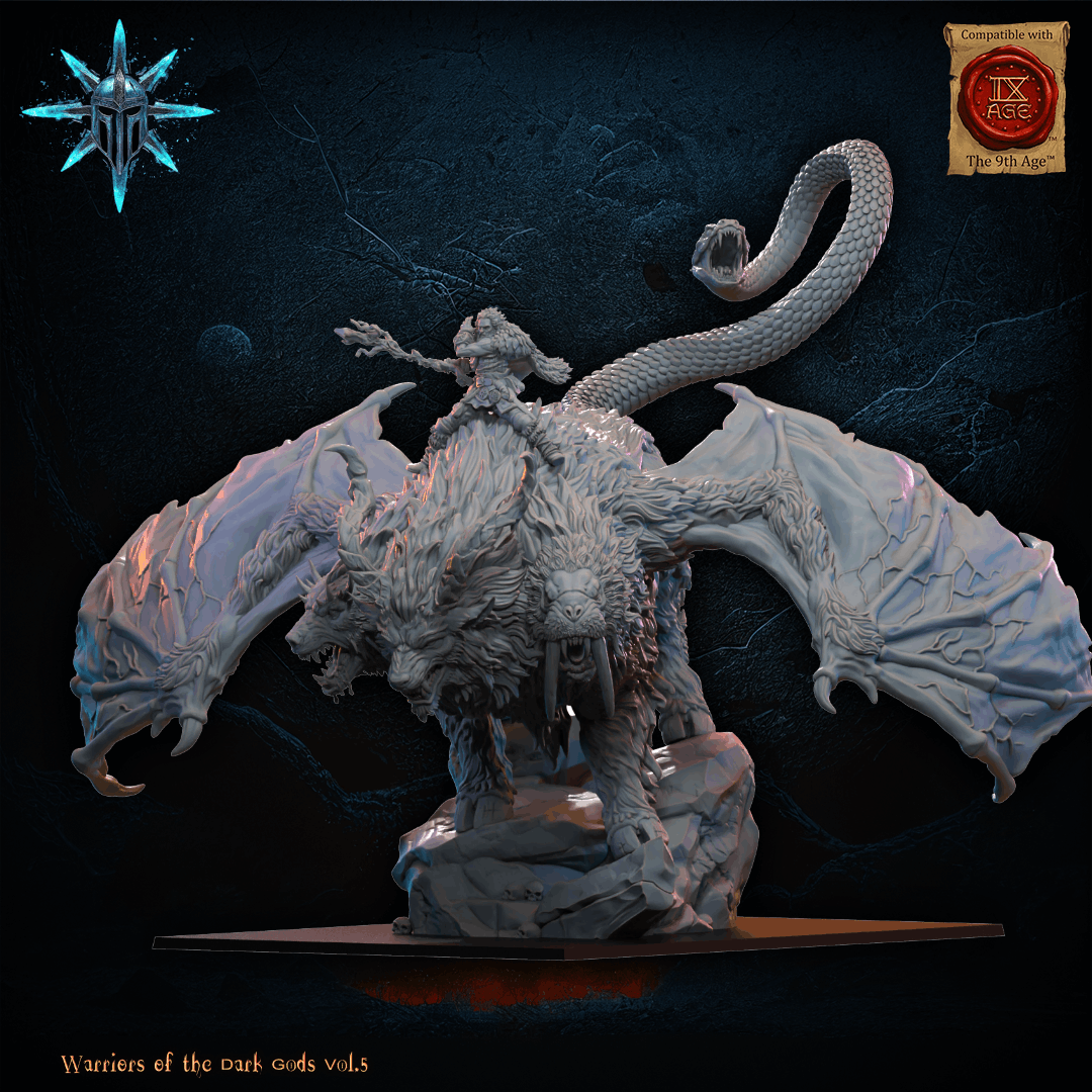 Barbarian Druid on Chimera, Warriors of the Dark Gods, Lost Kingdom