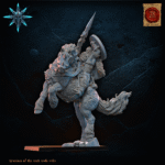 Barbarian Horsemen Hero with axe/spear