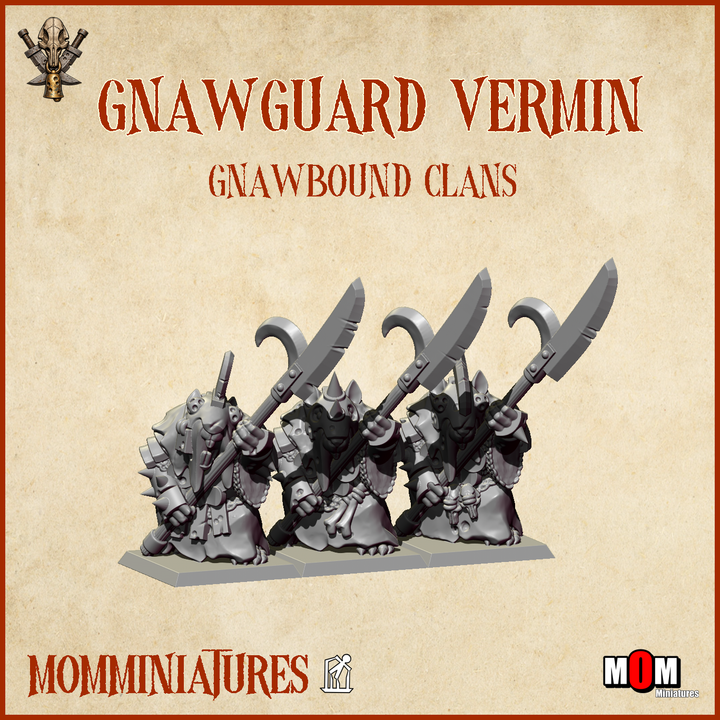 gnawguard vermin, gnawbound clans mom miniatures