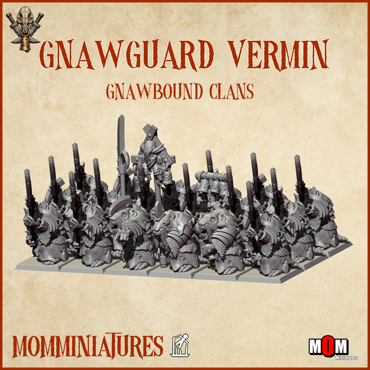 gnawguard vermin, gnawbound clans mom miniatures