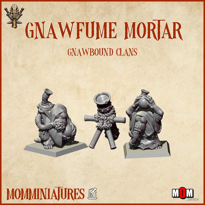 Gnawfume Mortar, gnawbound clans mom miniatures (copy)