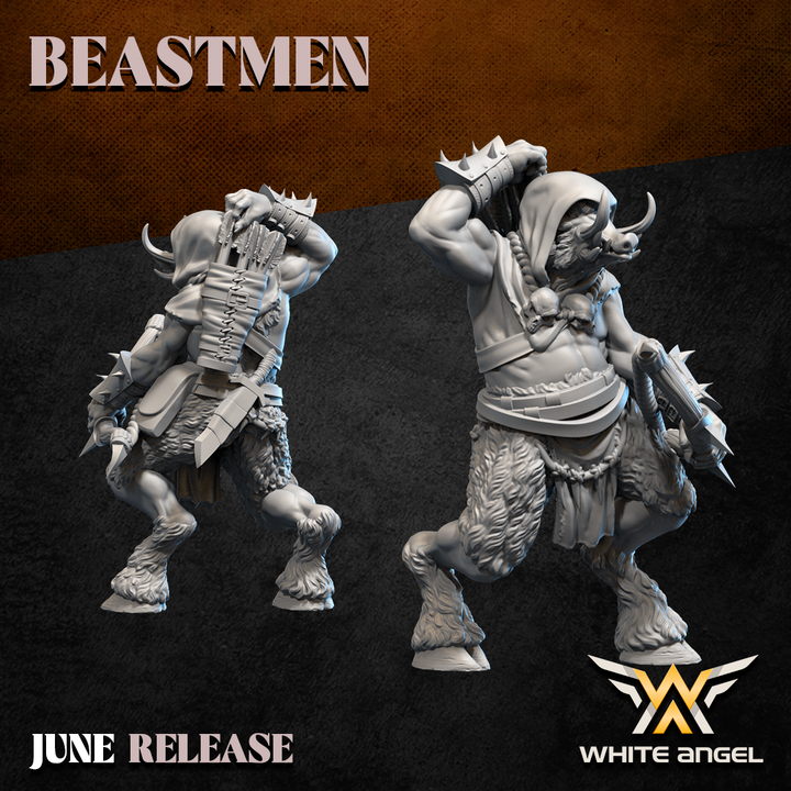 beast boar archer, beastmen, white angel miniatures