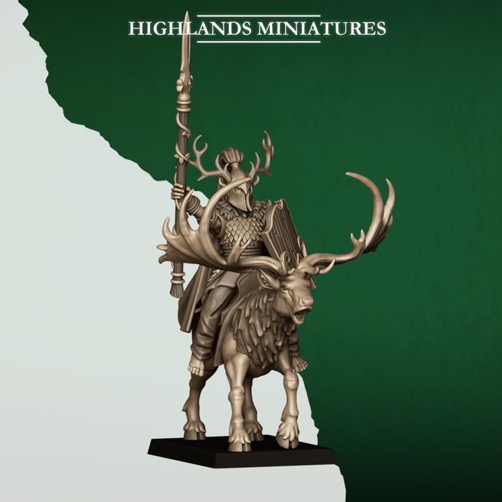 feral elf battle standard bearer, feral elves | highlands miniatures (copy)
