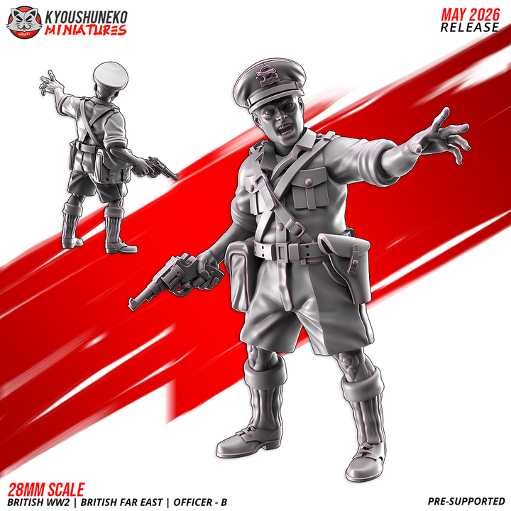 officer a pistol | british ww2 | far east | far east, kyoushuneko miniatures