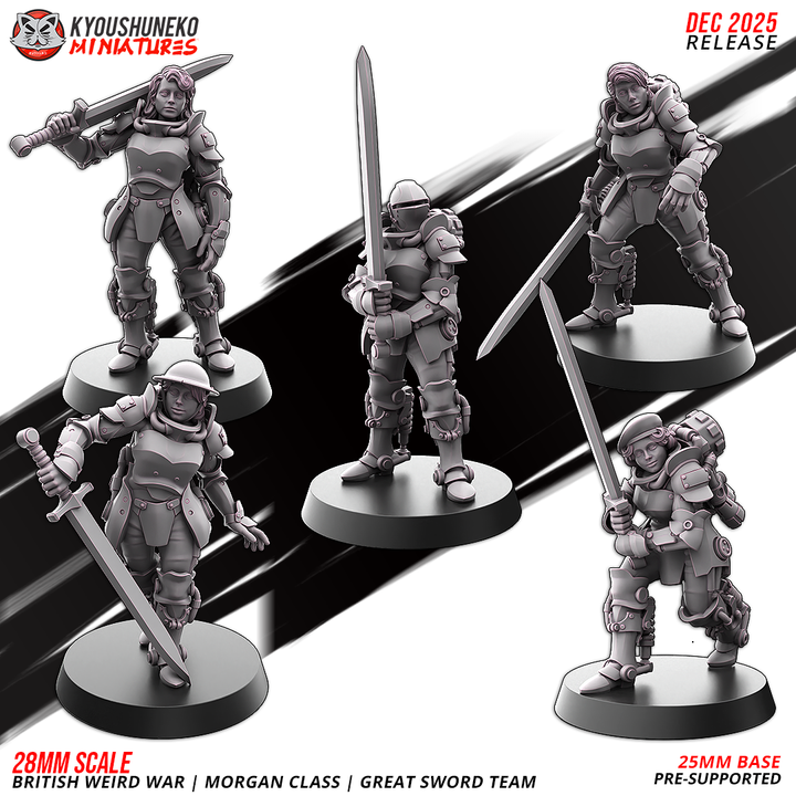 smg team | morgan class | british weird war, kyoushuneko miniatures (copy)