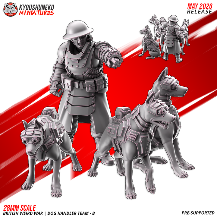 dog handler team a — british weird war | ww2 , kyoushuneko miniatures (copy)