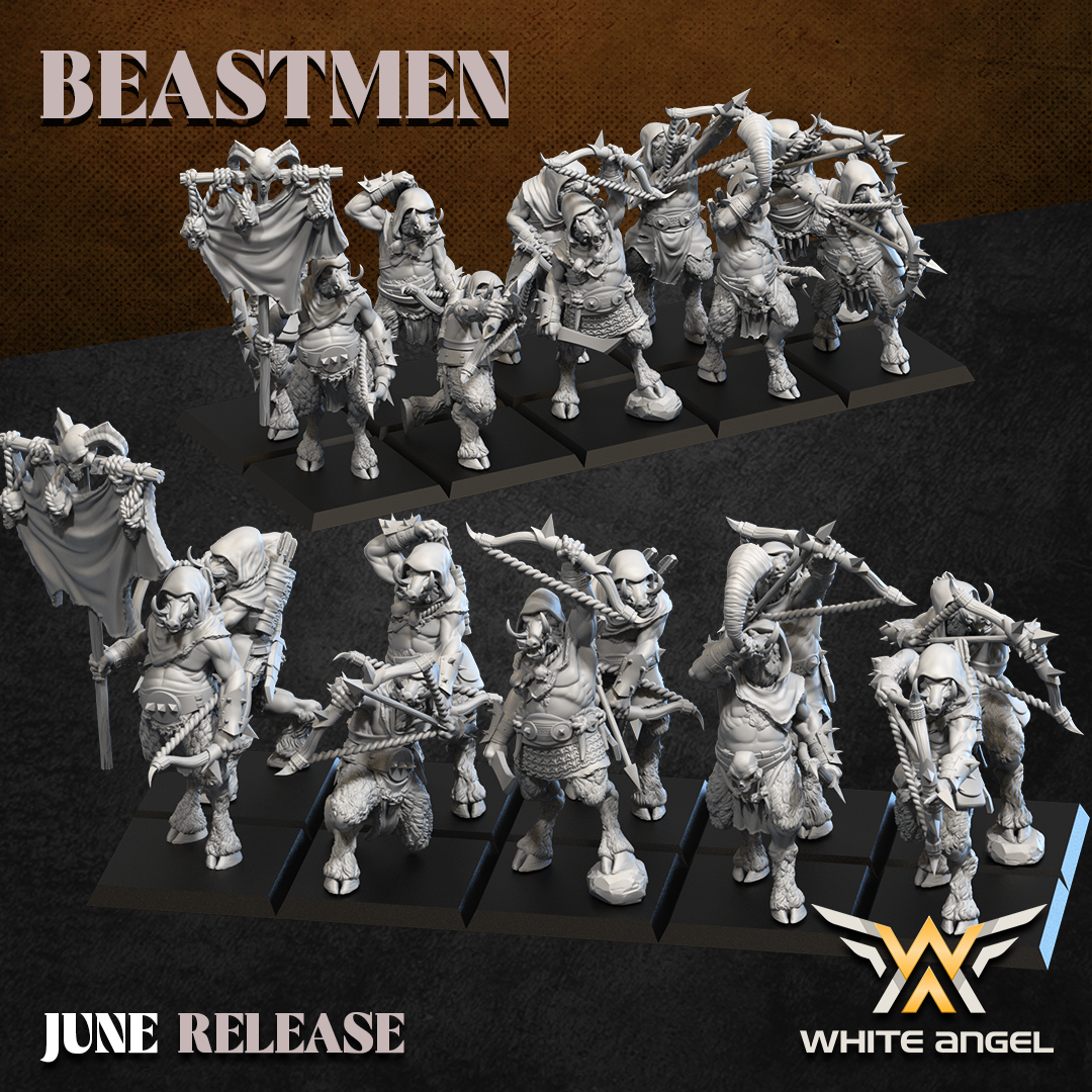 beast boar warrior, beastmen, white angel miniatures (copy)