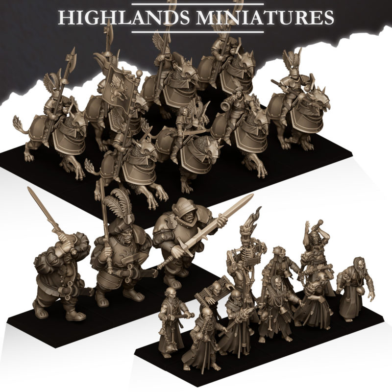 sunland army reinforcements, feral elves highland miniatures