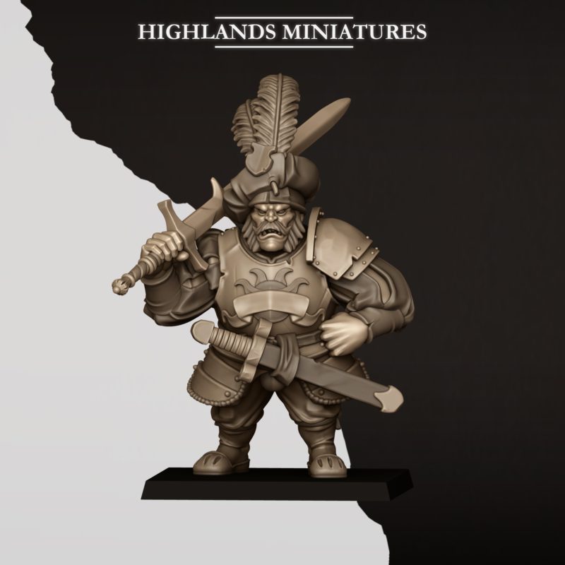 sunland ogres with zweihander, sunland highlands miniatures