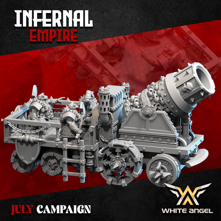 Infernal Destructor Cannonortar, Infernal Empire - White Angel Miniatures
