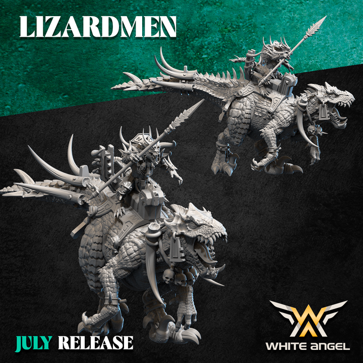 Rex Lizard King, Lizardmen - White Angel Miniatures