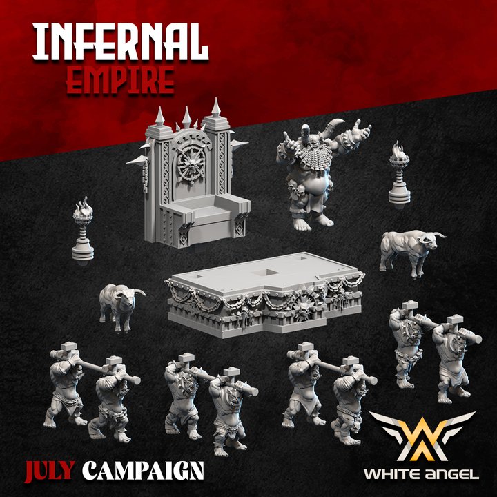 infernal heavy commander, infernal empire white angel miniatures (copy)