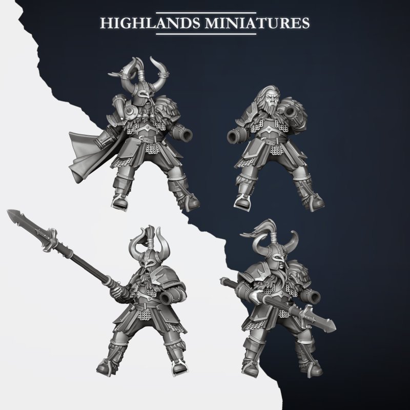 Mounted Norse Huscarls, Norse Tribes - Highlands Miniatures - Image 4