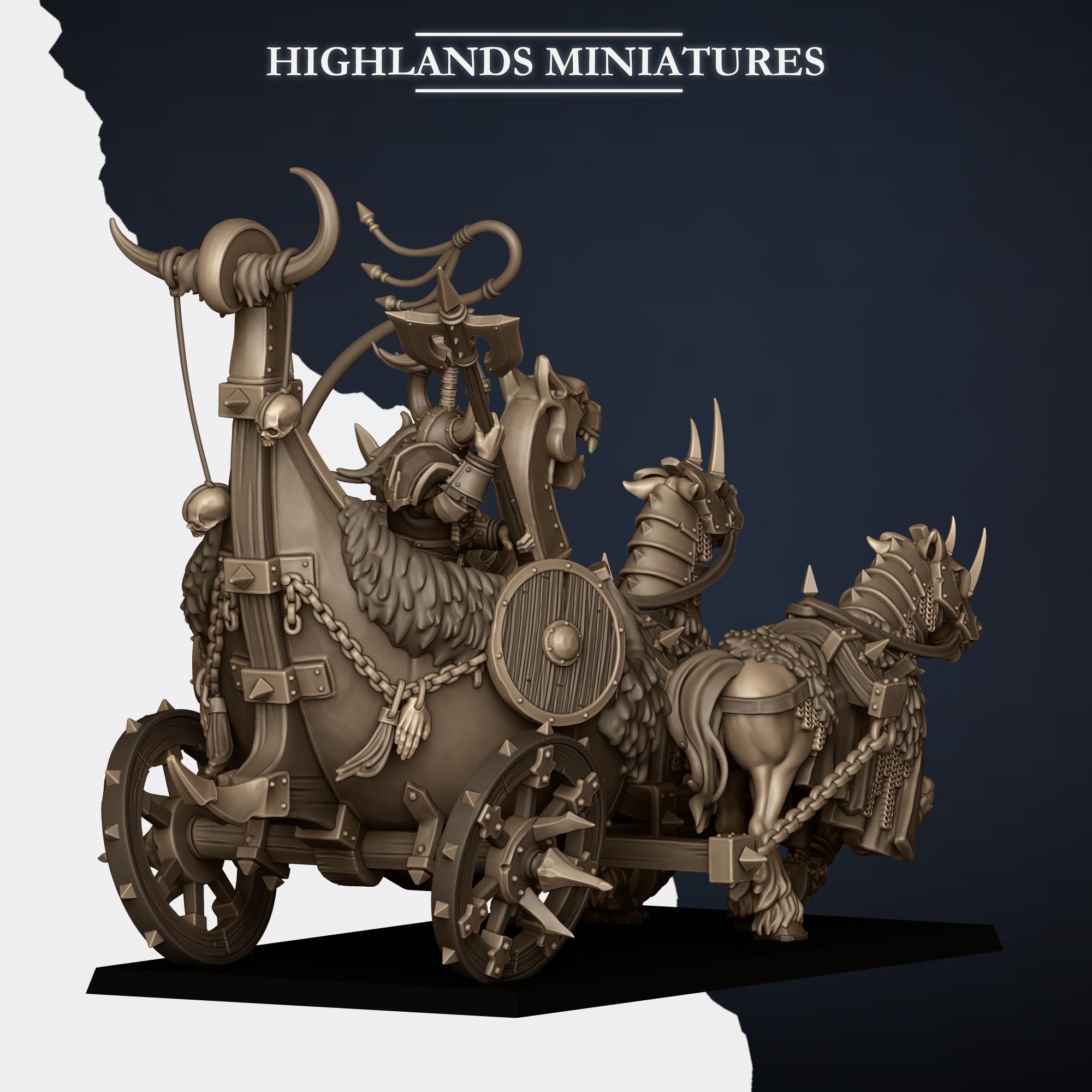 Norse Huscarl Chariot, Norse Tribes - Highlands Miniatures - Image 6