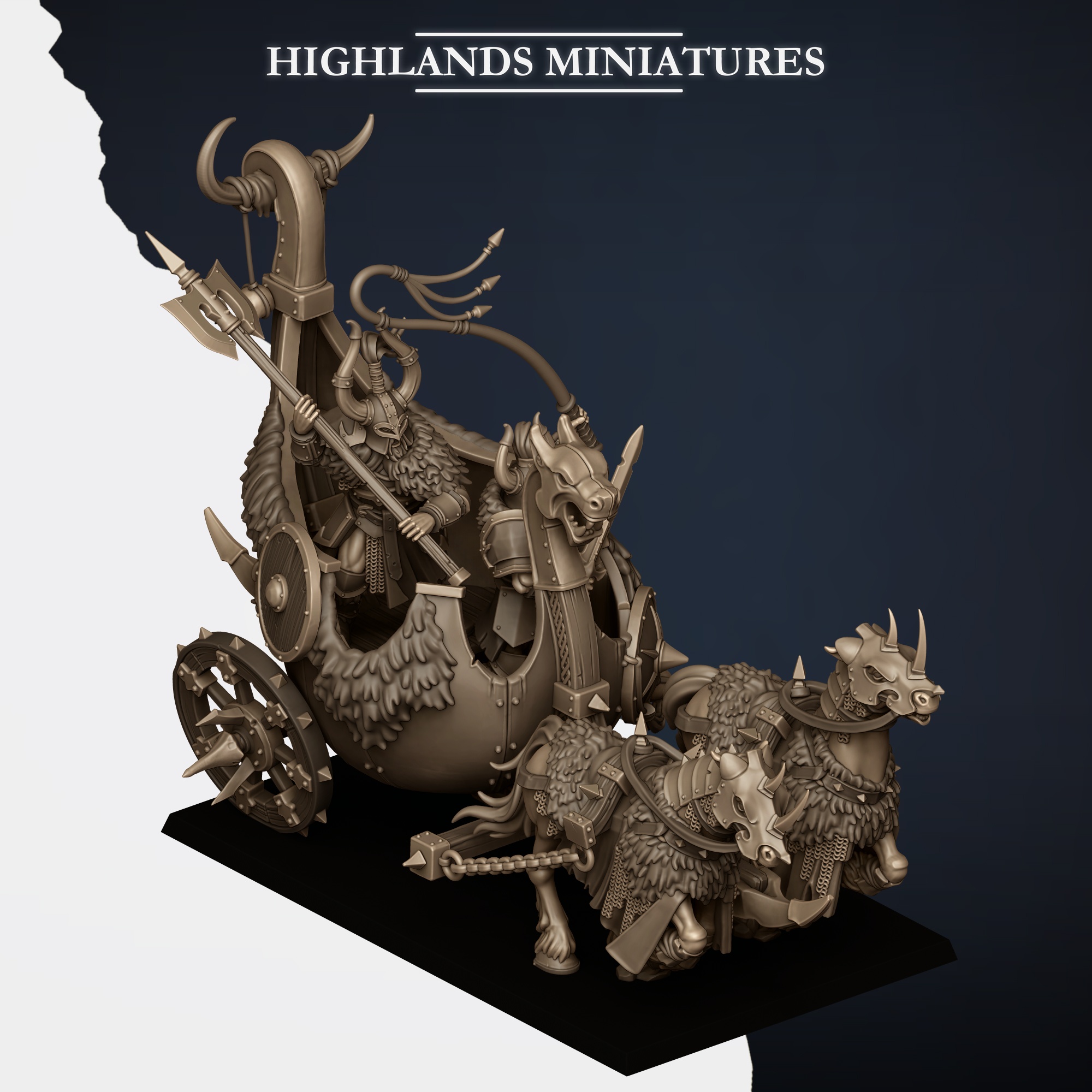 Norse Huscarl Chariot, Norse Tribes - Highlands Miniatures