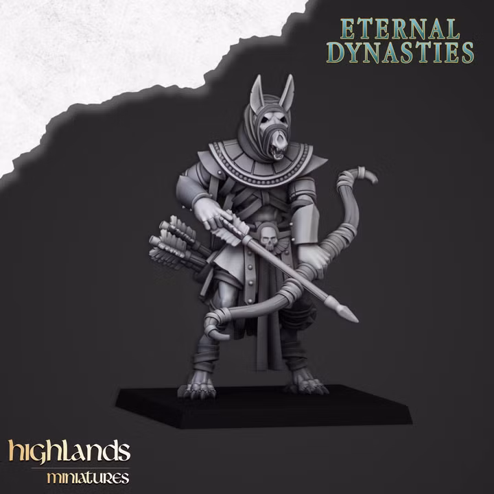 Anubis Guard with Heavy Bows, Eternal Dynasties - Highlands Miniatures - Image 5